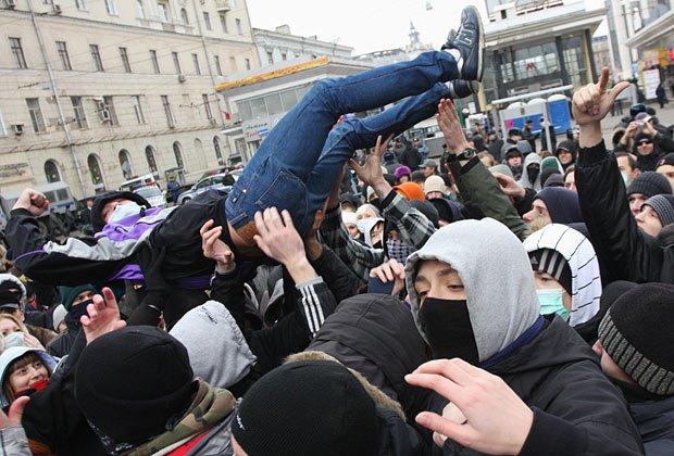 Акция «Русские против фашизма» на Чистопрудном бульваре, 4 ноября 2009 года